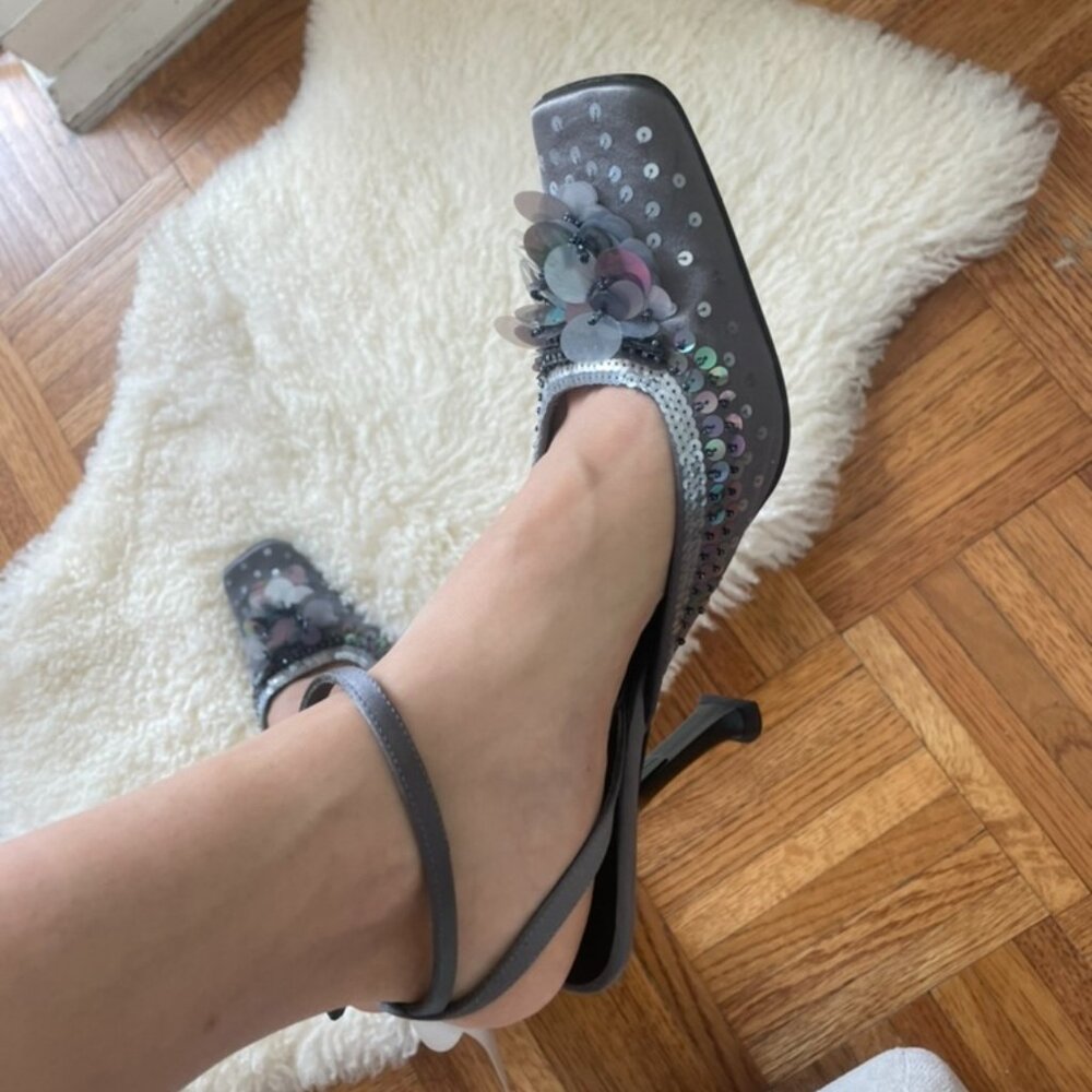 Vintage 1999 Sequin Prada Slingbacks (size EU 37 / US 7) - Picture 11 of 16